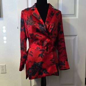 Zara Scarlet Floral Women's Blazer